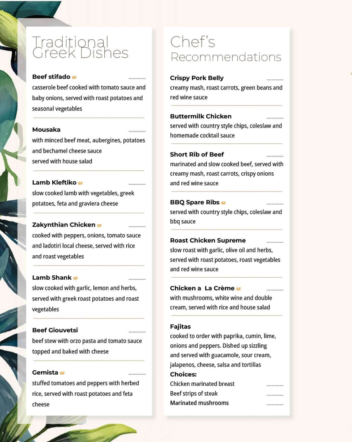 Menu Page